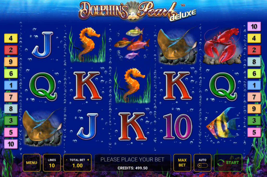 Dolphins Pearl Deluxe spēļu automāts. 
